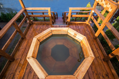 Sauna on the wood «Paradise lake» reviews, bath/sauna Kyiv Desnyansky district 7 km of the highway Kiev-Cellars (a couple of kilometers from Troyeshchyna), photo, address with a travel card.