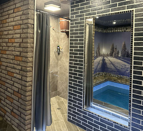 Wood-fired sauna «At Kobzarʼs» on Troeschyni reviews, bath/sauna Kyiv Desnyansky district Pushkin st. 12a, Troyeshchyna village, photo, address with a travel card.