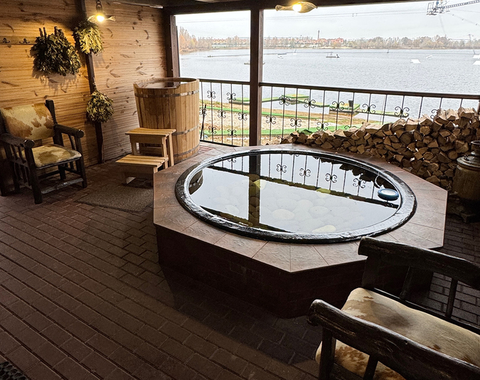Sauna, bath Firewood-heated sauna «Delice», Kyiv reviews, photo, address - kievsauna.com Firewood-heated sauna «Delice» reviews, bath/sauna Kyiv Dnieper  district бульвар Перова, 21-В, photo, address with a travel card.